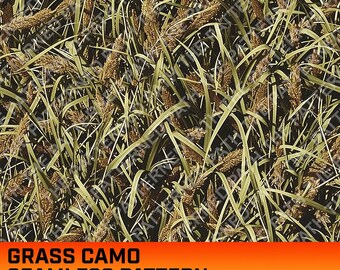 湿地草迷彩デジタルパターン、シームレスパターン、狩猟パターン、草デジタル背景、商用利用、即時ダウンロード