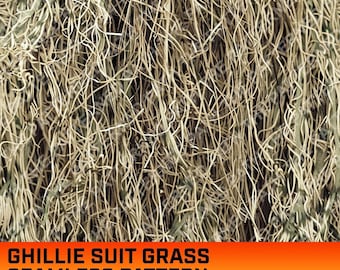 砂漠のギリースーツ草迷彩デジタルパターン、草のテクスチャ、狩猟パターン、狩猟生活、シームレス、商用利用、PNG、ミリタリー