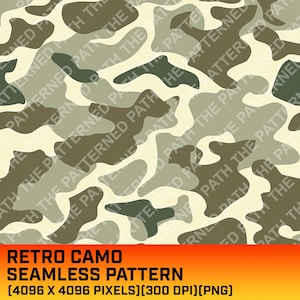 Vintage Old School digitaal camouflagepatroon, naadloos bestand, eendjachtcamouflage, jachtleven, commercieel gebruik, png, instant download