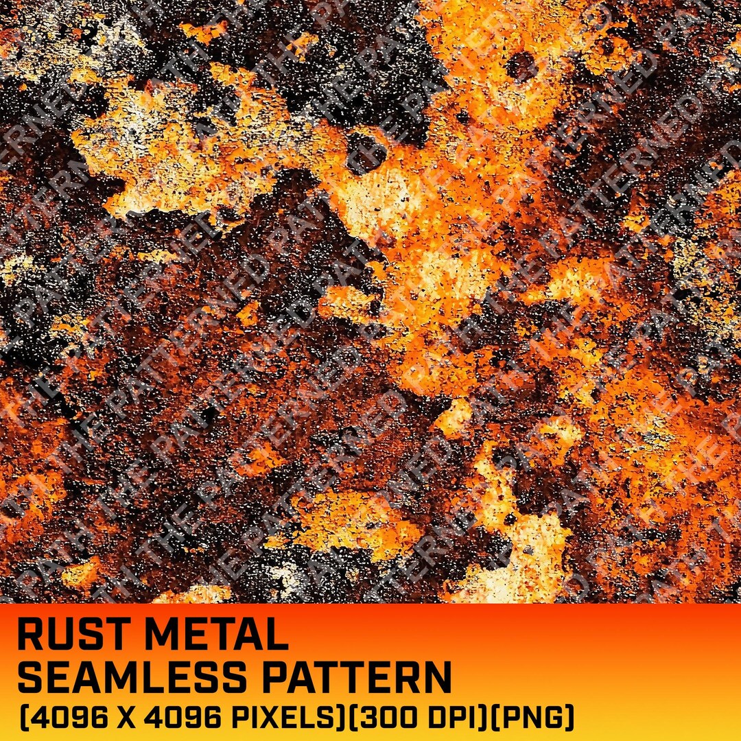 Rust Metal Digital Seamless Pattern, Rusted Metal Texture, Digital ...