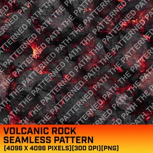 Vulkanische lavarotsen naadloos patroon, realistische lavatextuur, lava afdrukbaar papier, lava clipart, commercieel gebruik, instant download, png