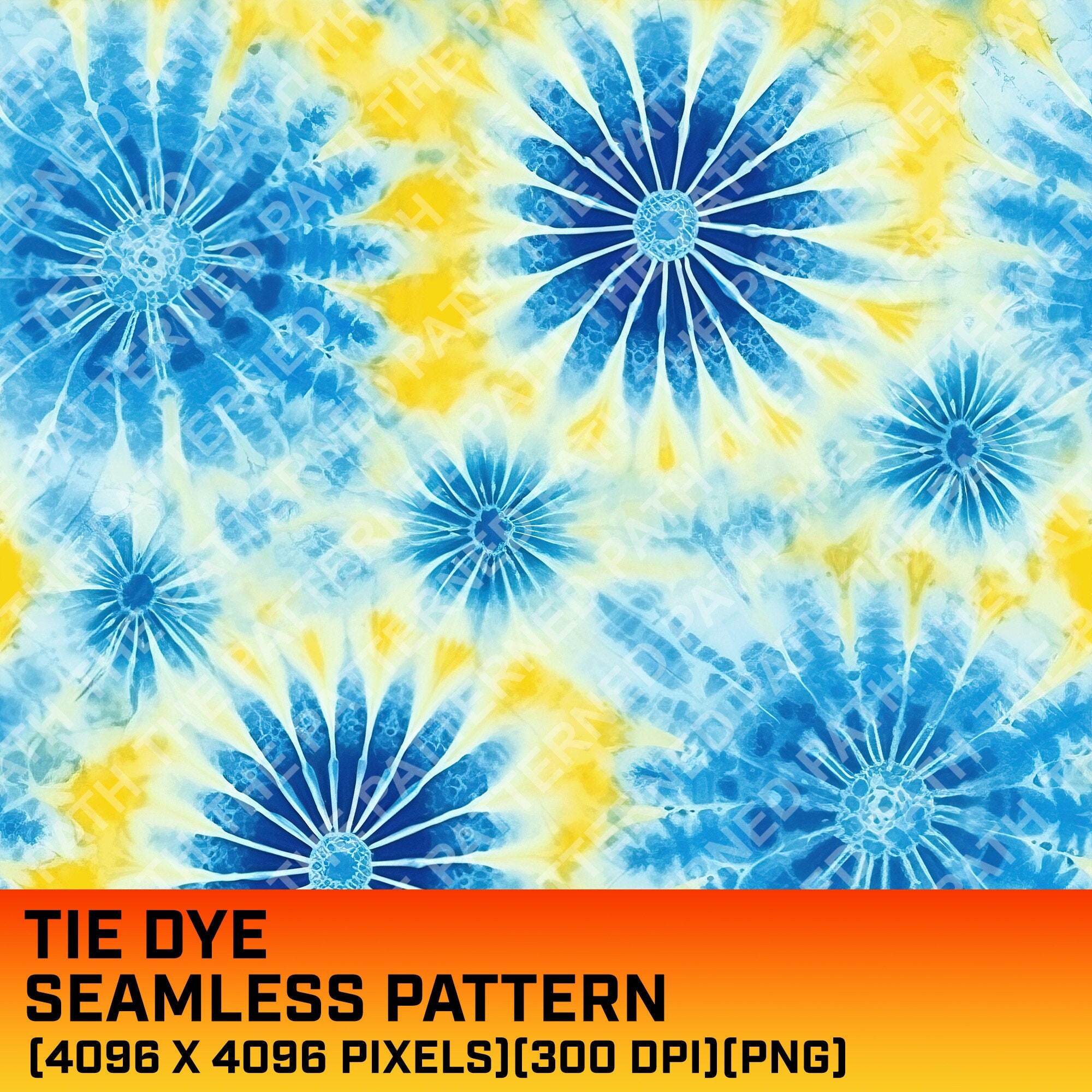 Blue Yellow Tie Dye Seamless Digital Pattern Tie Dye Digital - Etsy