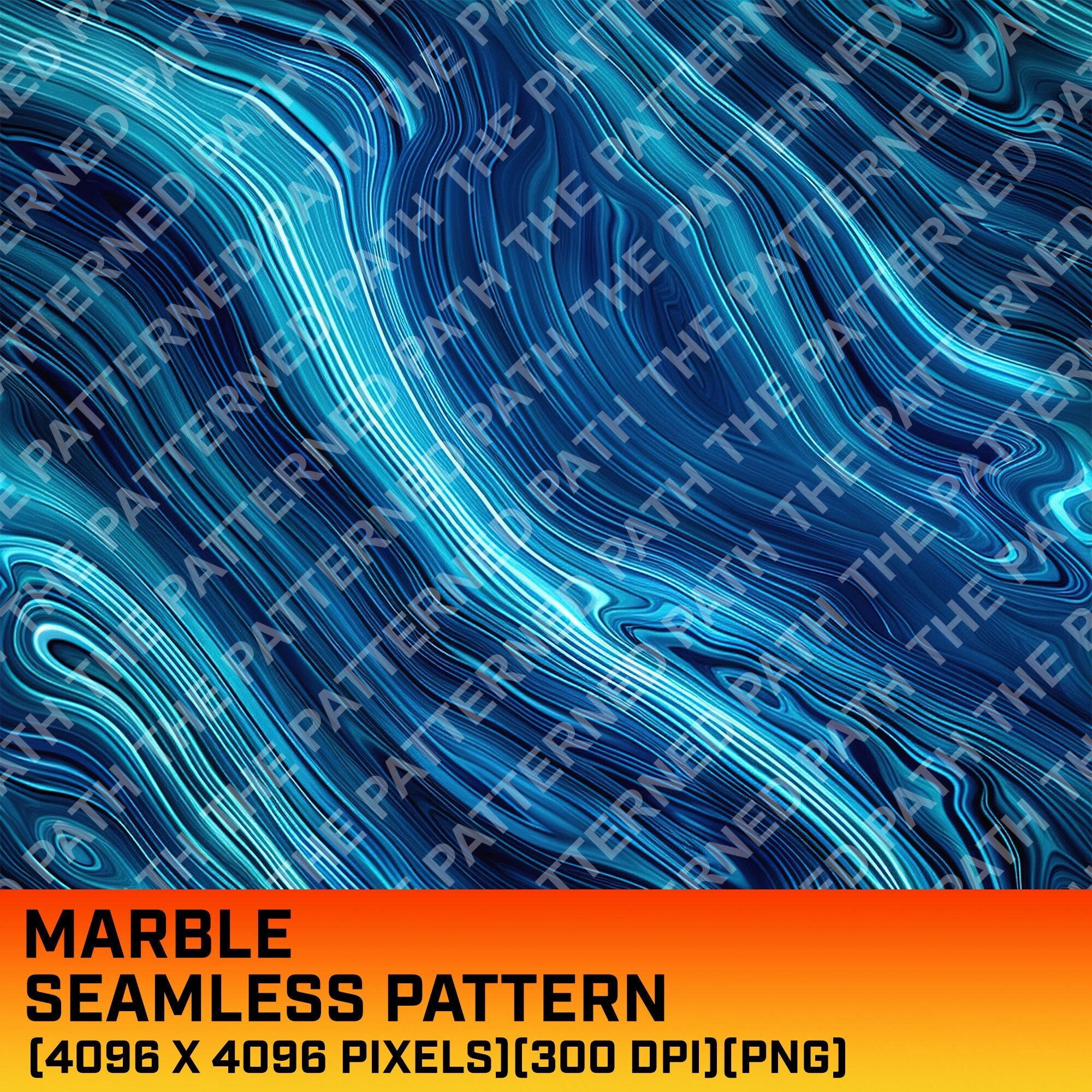 Blue Marble Seamless Digital Pattern Texture, Abstract Wallpaper PNG, Digital Download Files, Commercial Use, Scrapbook Paper,