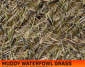 Muddy Waterfowl Grass Camouflage Digital Pattern, Seamless Pattern, Hunting Pattern, Hunting Life, Commercial Use, Grass Texture, Hunter