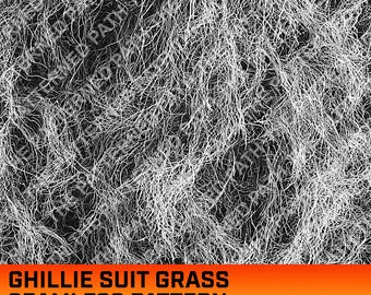 Padrão digital de camuflagem de grama para traje ghillie, textura de grama, padrão de caça, vida de caçador, sem costura, uso comercial, download instantâneo, PNG