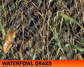 水鳥の草迷彩デジタルシームレスパターン、沼地、狩猟パターン、狩猟生活、商用利用、即時ダウンロード、草のテクスチャ