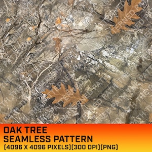 Digitalt mönster för ekkamouflage, sömlöst mönster, jaktmönster, jaktliv, kommersiellt bruk, direkt nedladdning, ekstruktur