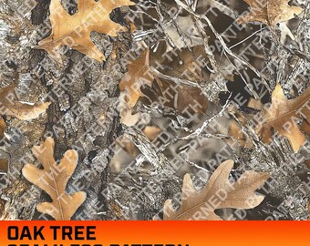 Oak Tree Camouflage Digital Pattern, Seamless Pattern, Hunting Pattern, Hunting Life, Commercial Use, Instant Download, Oak Texture