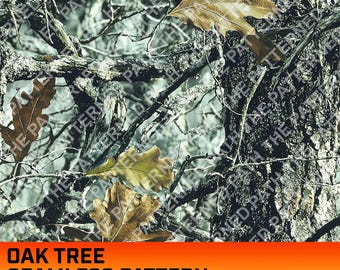 Oak Tree Camouflage Digital Pattern, Seamless Pattern, Hunting Pattern, Hunting Life, Commercial Use, Instant Download, Oak Texture