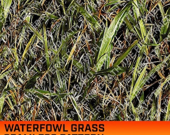 水鳥の草迷彩デジタルシームレスパターン、沼地、狩猟パターン、狩猟生活、商用利用、即時ダウンロード、草のテクスチャ