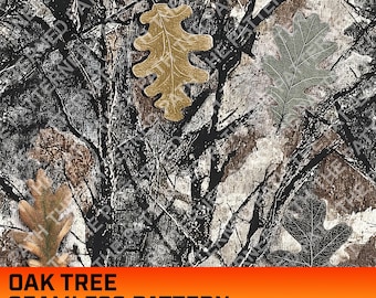 Oak Tree Camouflage Digital Pattern, Seamless Pattern, Hunting Pattern, Hunting Life, Commercial Use, Instant Download, Oak Texture