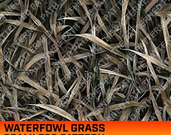 Padrão digital de camuflagem de lâminas de grama para aves aquáticas, padrão de caça, vida de caça, uso comercial, download instantâneo, textura de grama