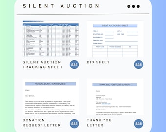 Silent Auction Template Package to plan and run your fundraising event!