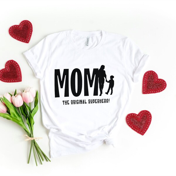 Mom Super Hero Shirt, Graphic Tee, Mother's Day Gift, Original Superhero Tee, Mom Life, Gift for Her  ,Unisex Heavy Cotton Tee