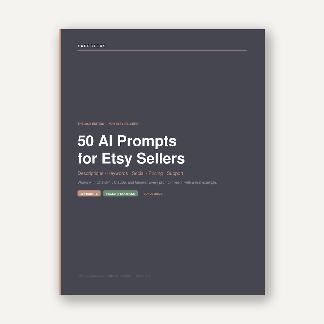 50 Chatgpt Prompts for Etsy Sellers | Descriptions, SEO, Social Media ...