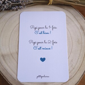 carte annonce grossesse papi, carte personnalisé papi,papi,tu vas être papi
