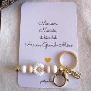 porte clé+carte annonce arrière grand-mère,tu vas être arrière grand-mère,cadeau personnalisé arrière grand-mère