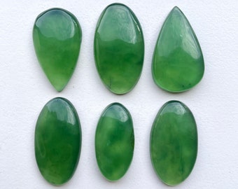 1pc 25-35mm Gemmy Serpentine Cabochon - Smooth dome Flat back Ring size green serpentine - Oval round teardrop Natural Gemstones (LOT D)