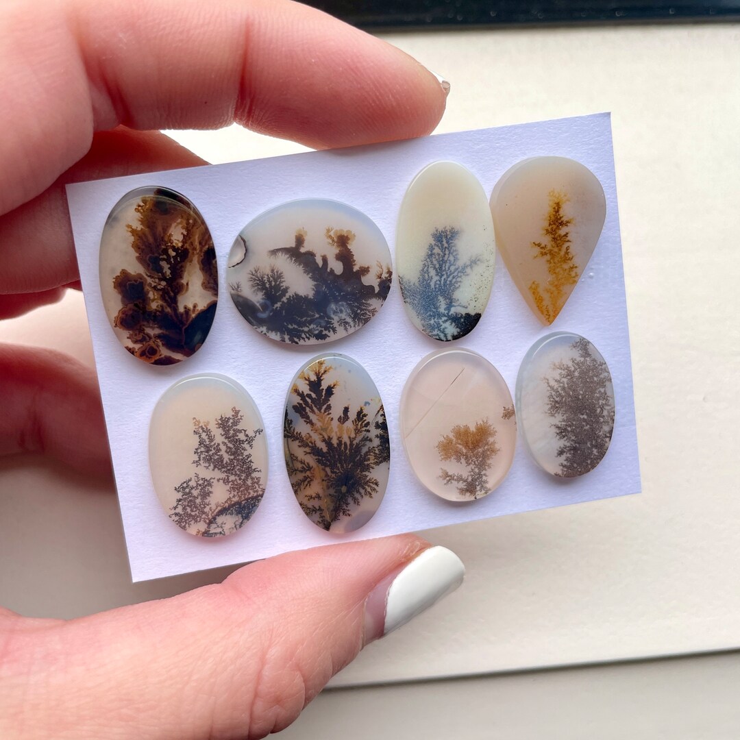 1823mm Scenic Dendritic Agate Cabochon Free Form Dendrite Agate