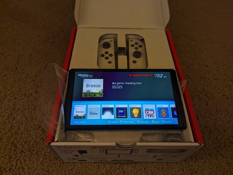 Nintendo Switch OLED White With Picofly Atmosphere Hekate Etsy