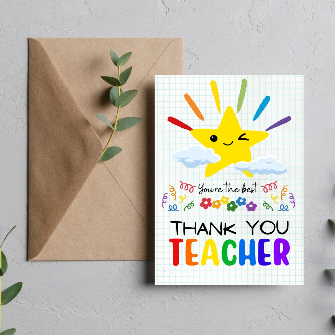 Aesthetic Teachers Day Card Printable Gift for Teacher's Etsy UK