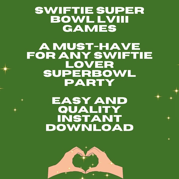 Taylor Swift Super Bowl LVIII Games - Includes 2 printable Games - Swiftie Bowl Edition - Printable - Two Games - Super Bowl Party