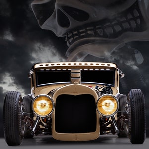 1928 Ford Model A Hot Rod, Front End - Art Print