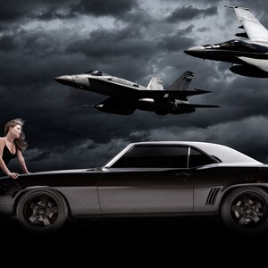 1969 Chevrolet Camaro Stealth Beauty - Art Print