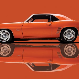 1970 Chevrolet Camaro Side Profile - Art Print