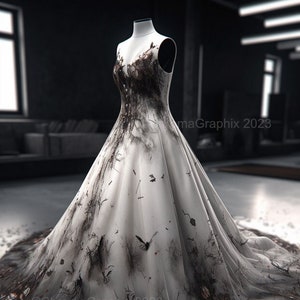 Black skull wedding dresses sale