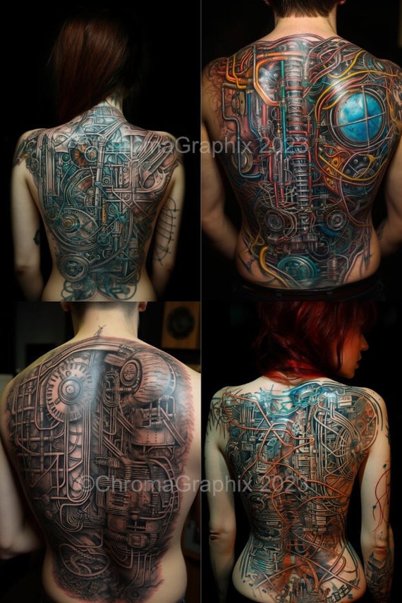 Biomechanical Tattoos Giger Style Tattoo Ink Five Pack Ideas - Etsy