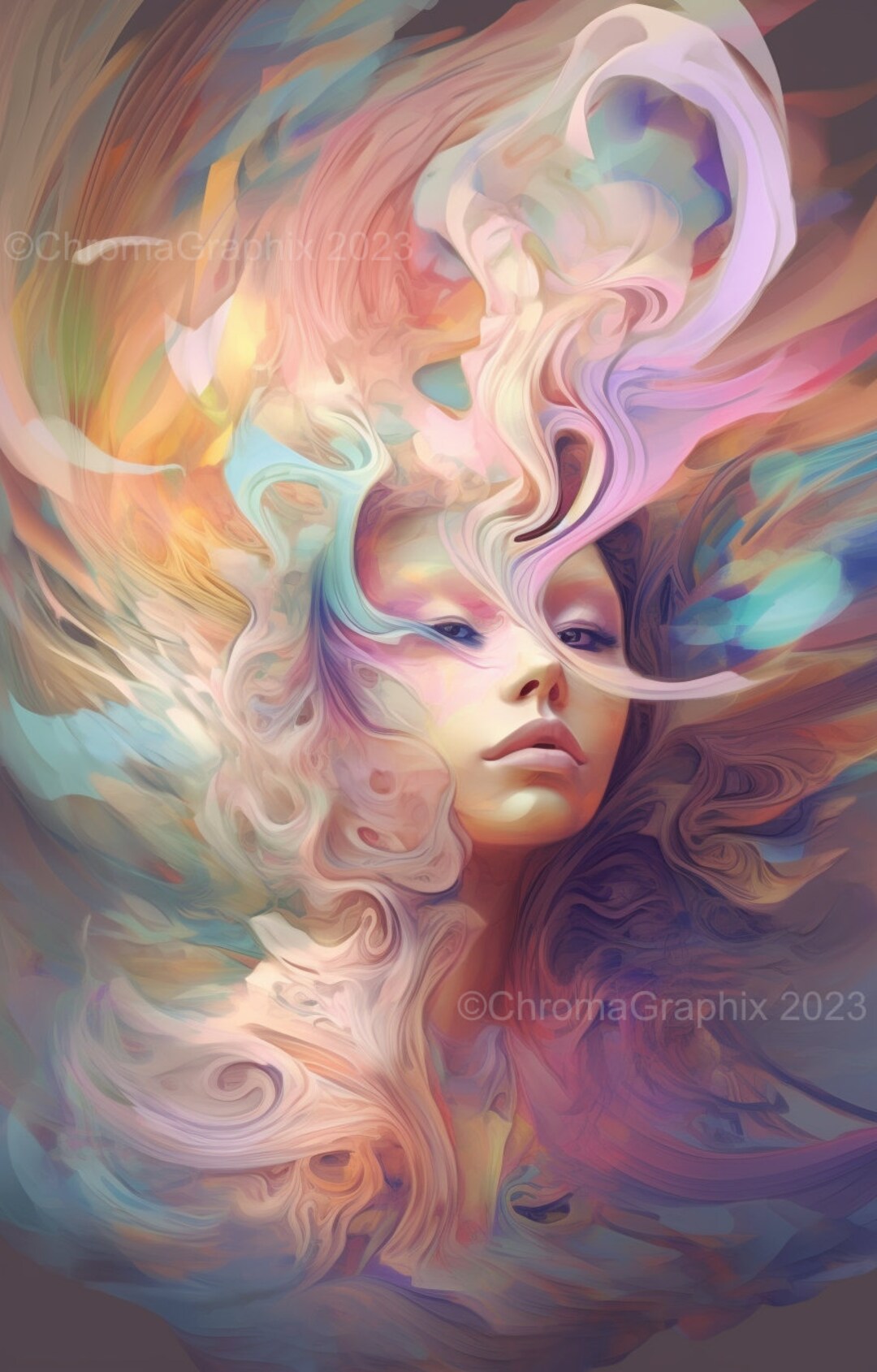 Fairy Painting Faeries Abstract Art Digital Original Art Etsy