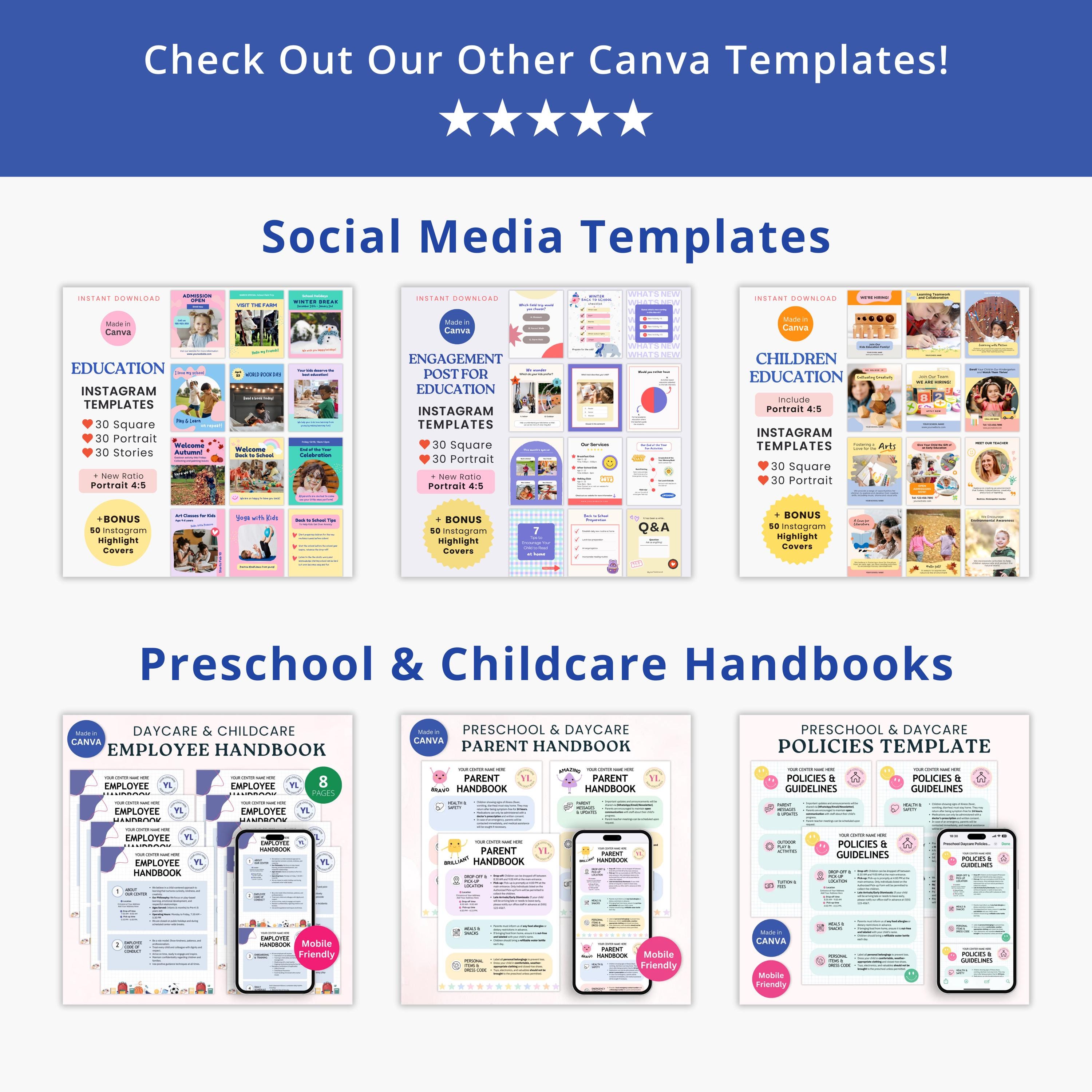 Preschool Flyer Template Daycare Enrollment Flyer Canva Template Pre-k ...