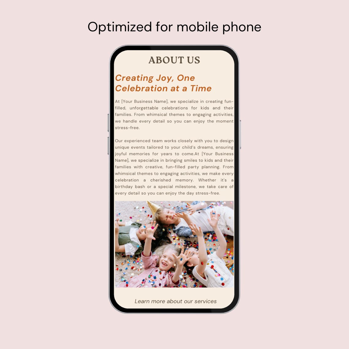 Website Template for Kids Party Planner Canva Website Event Planning