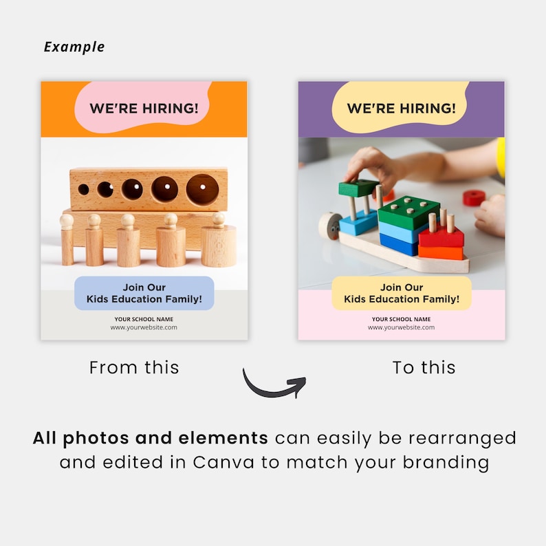 Social Media Post Children Early Education Instagram New Size Template Portrait 4:5 School Instagram Canva Template Kindergarten Preschool
