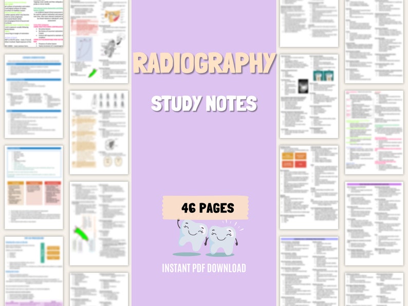Radiography Revision Guide Dental Student Study Notes Dental Hygienist
