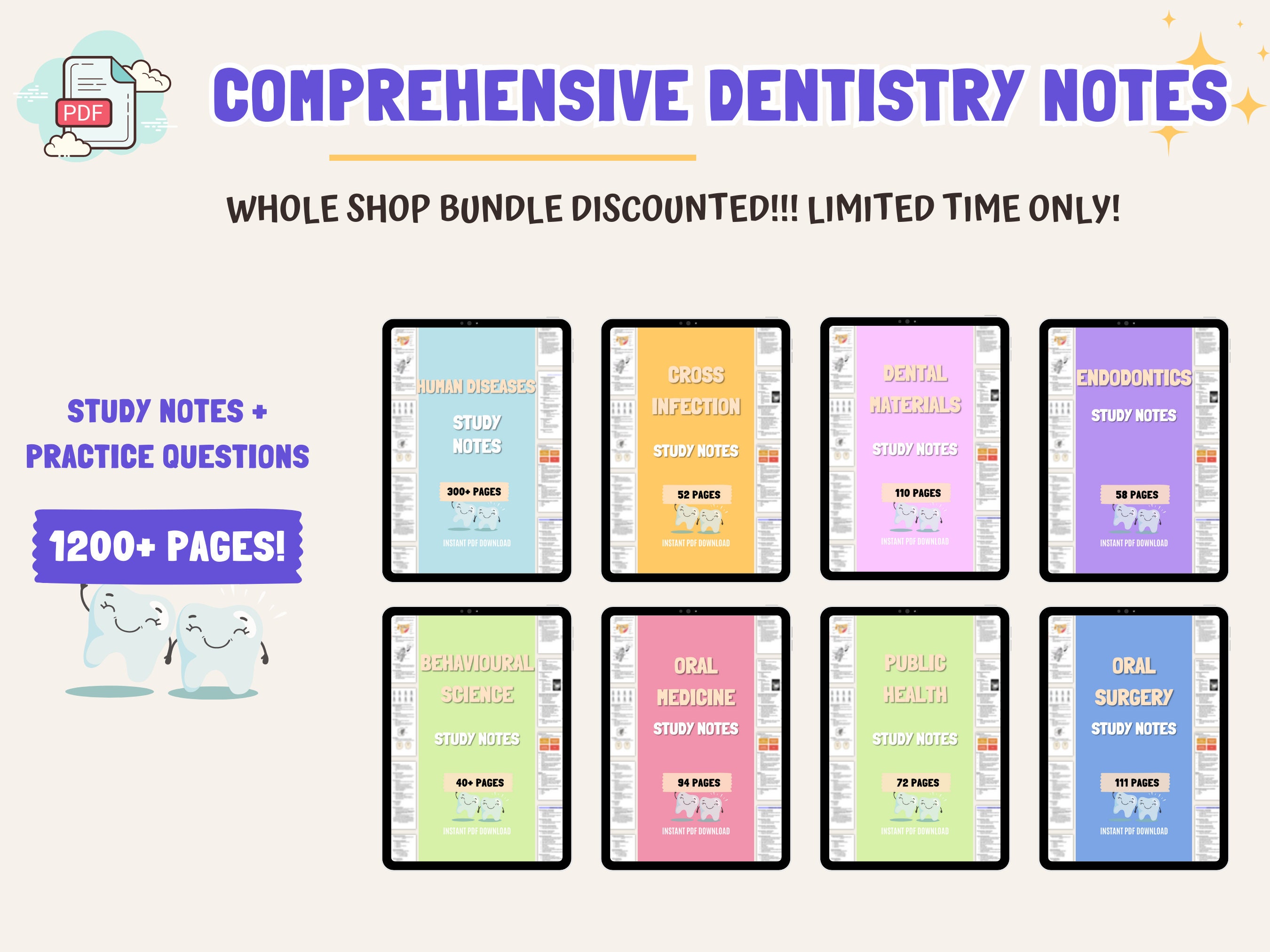 WHOLE SHOP BUNDLE Comprehensive Dental School Notes Dental Student