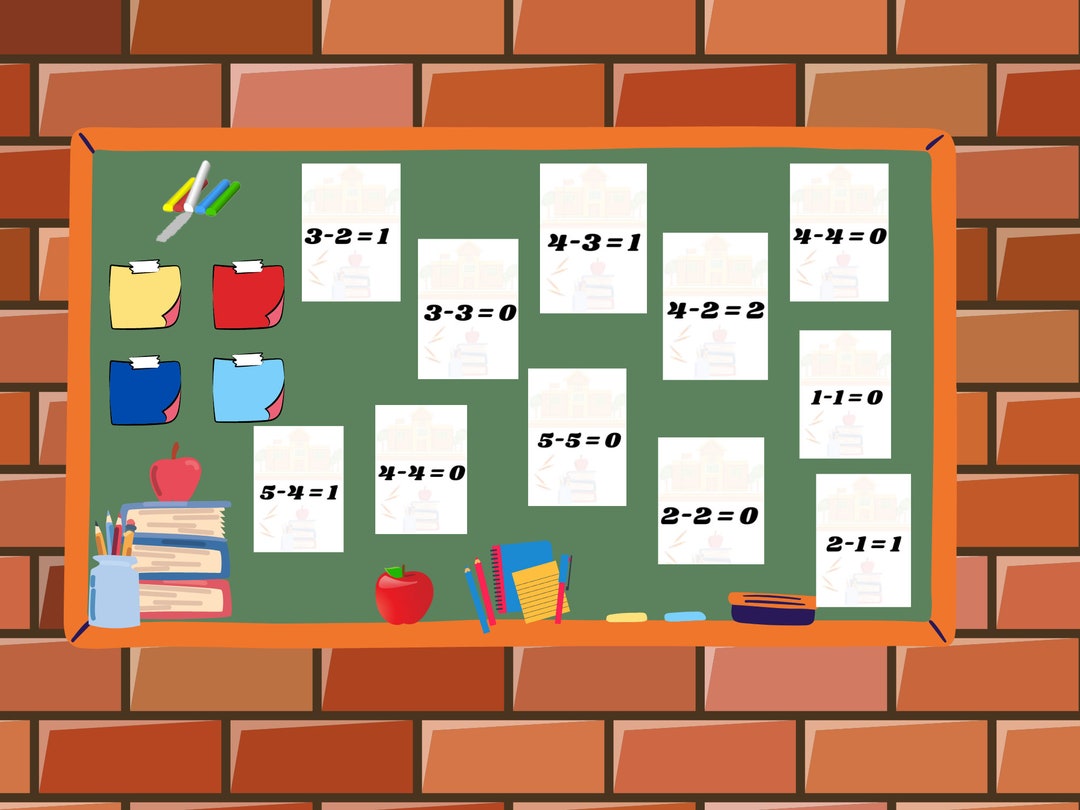 LARGE Vintage Math Flashcards 5x7 Inch Digital Download Flash - Etsy