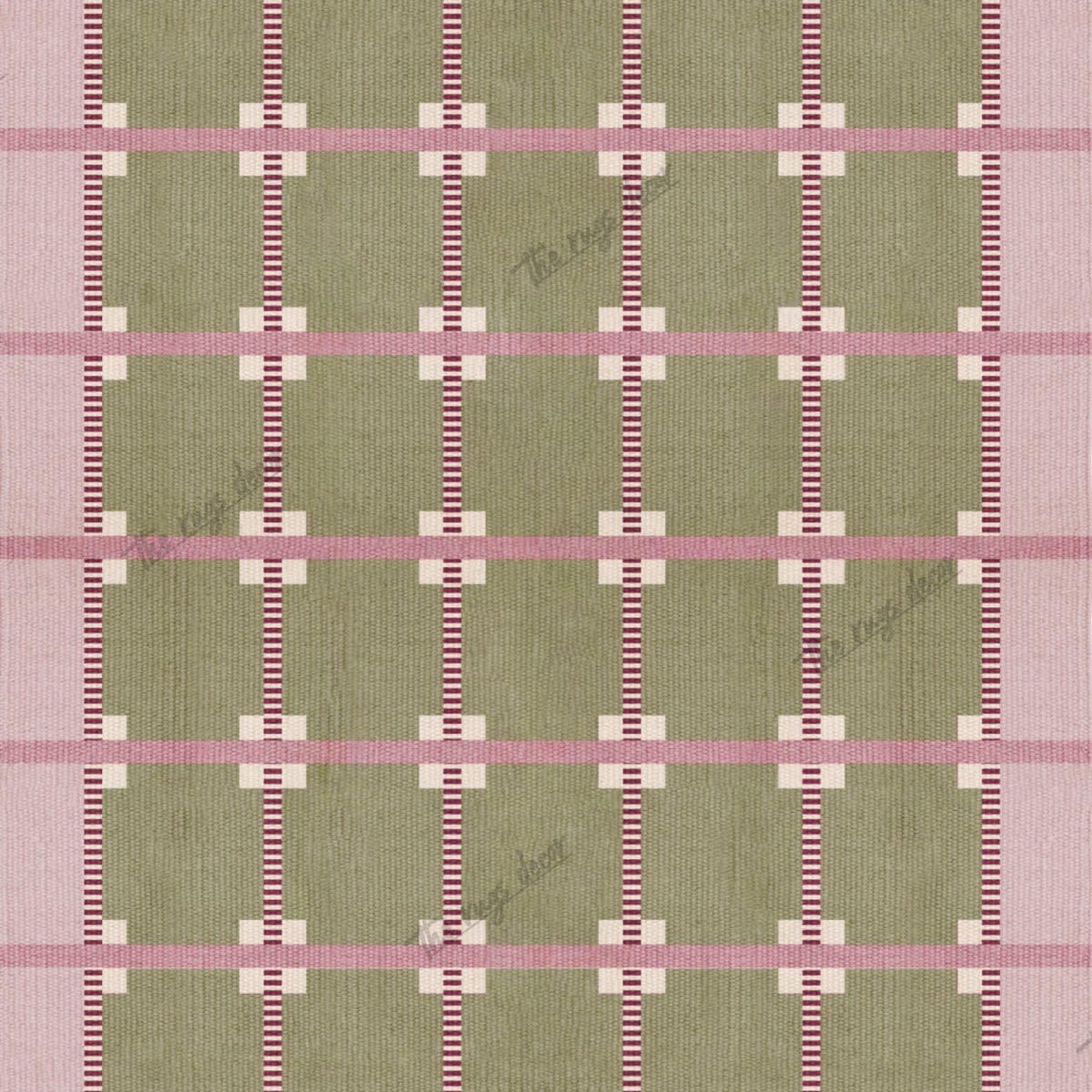 Runner | Handwoven Wool Flatweave Rug: Olive Green, Blush & Red Striped Modern Carpet - Etsy