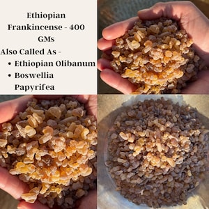 400 GMs Ethiopian Frankincense | 100% Pure and Natural Ethiopian Frankincense Tears | Small to Mid Sized | Best Value for Money | Olibanum