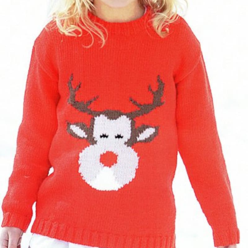 Reindeer Round Neck Sweater