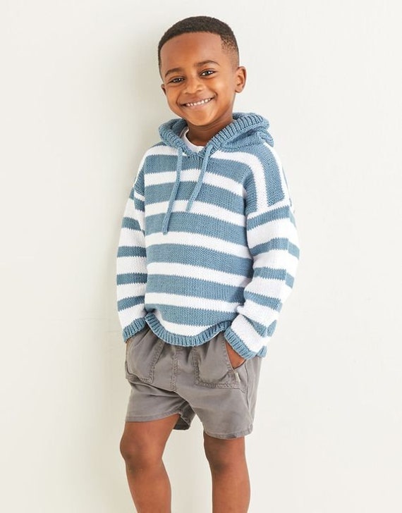 2plan】Toy Stripe Hooded Knit