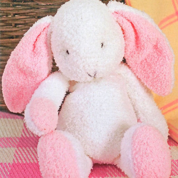 Easy Knit Toy Rabbit Bunny ~ 47cm tall ~ DK Snowflake 8 Ply Light Worsted  Wool Knitting Pattern PDF Instant download