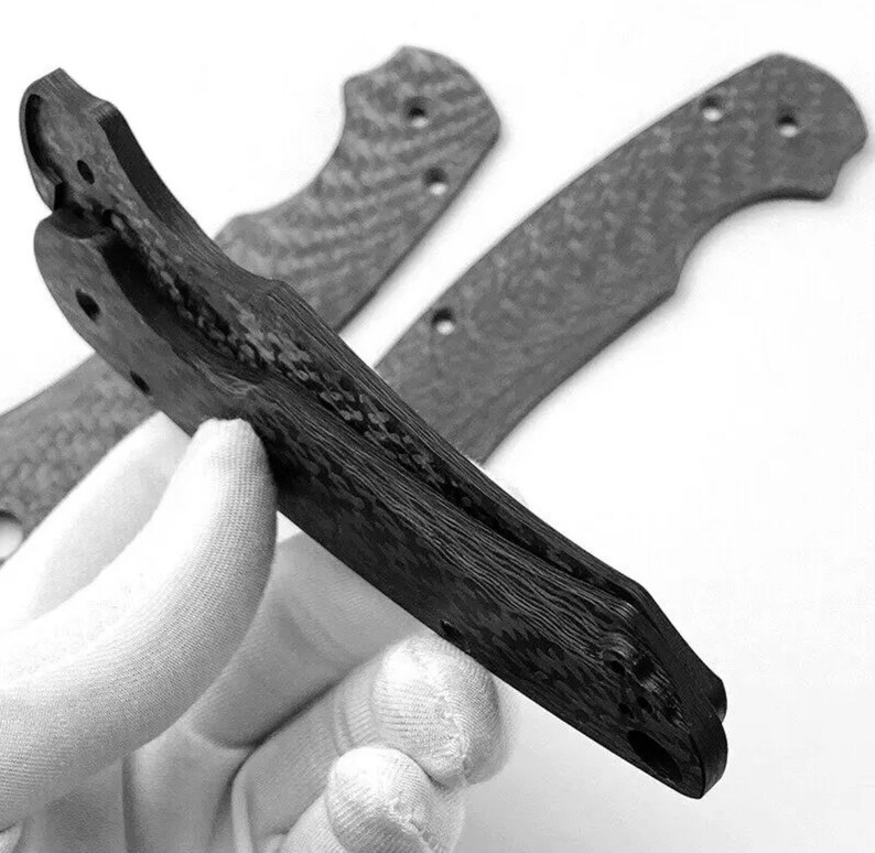 Contoured Carbon Fiber Spyderco Paramilitary 2 Scales Etsy