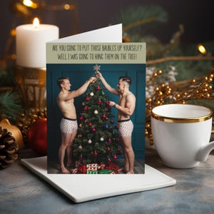 Cartes de Noël gay drôles et homosexuelles Cartes de Noël Cartes de Noël LGBTQ+ Noël gay 9 modèles Cartes de Noël gay drôles