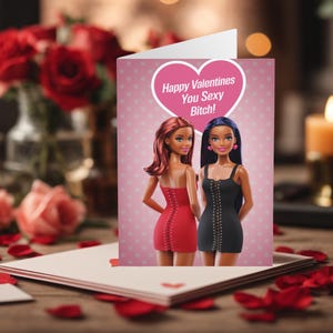 Funny Gay Queer Lesbian Valentines Day Card You Sexy Bitch Dolls Funny Gay Valentines Cards Valentines Cards LGBTQ+ Valentines