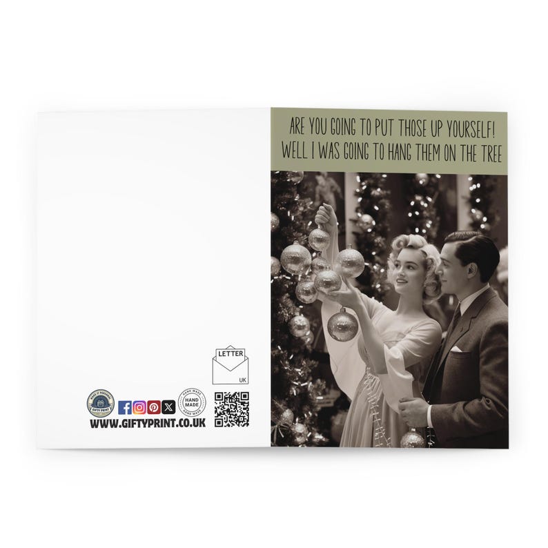 Funny Rude Christmas Card Put the Baubles up Yourself Rude Christmas ...
