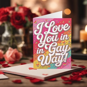 Carte de Saint-Valentin gay homosexuelle drôle, lesbienne Je t'aime gay Cartes de Saint-Valentin gay drôles, cartes de Saint-Valentin LGBTQ+