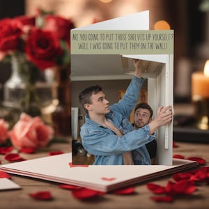 Carte de Saint-Valentin gay homosexuelle drôle Mettez les étagères en haut vous-même Impoli Cartes de Saint-Valentin gay drôles Cartes de Saint-Valentin Cartes d'anniversaire gay LGBTQ+