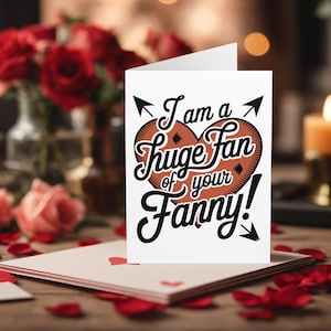 Carte de Saint-Valentin lesbienne gay homosexuelle amusante Je suis un grand fan de votre Fanny Cartes de Saint-Valentin gay gay drôles Cartes de Saint-Valentin LGBTQ+ Saint-Valentin